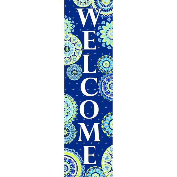 Eureka Blue Harmony Welcome Banners - Vertical 849734
